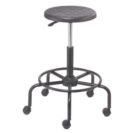 GLOBAL INDUSTRIAL Polyurethane Scooter Stool with Steel Base Black 240273